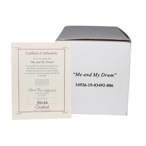 Goebel Hummel "Me and My Drum" Porcelain Figurine Original Box COA - Picture 8 of 8